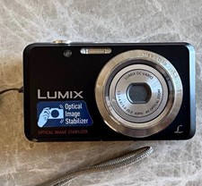 Panasonic Lumix DMC-FS28 14.1MP CCD Digital Camera Black + Charger Battery SD