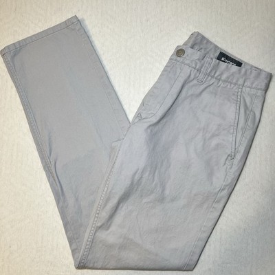 Bonobos Slim Chino Pants 32x32 Light Gray Straight Leg Cotton Twill