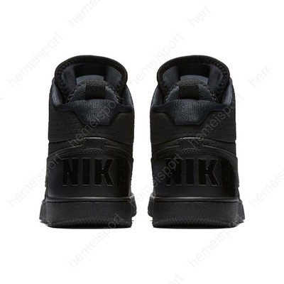 Nike Court Borough Mid Winter Triple Black AA0547-002 | eBay
