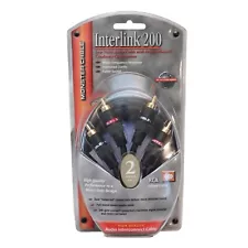 Monster Interlink 200 RCA Audio Cable 6.6ft / 2m High Performance, NEW SEALED