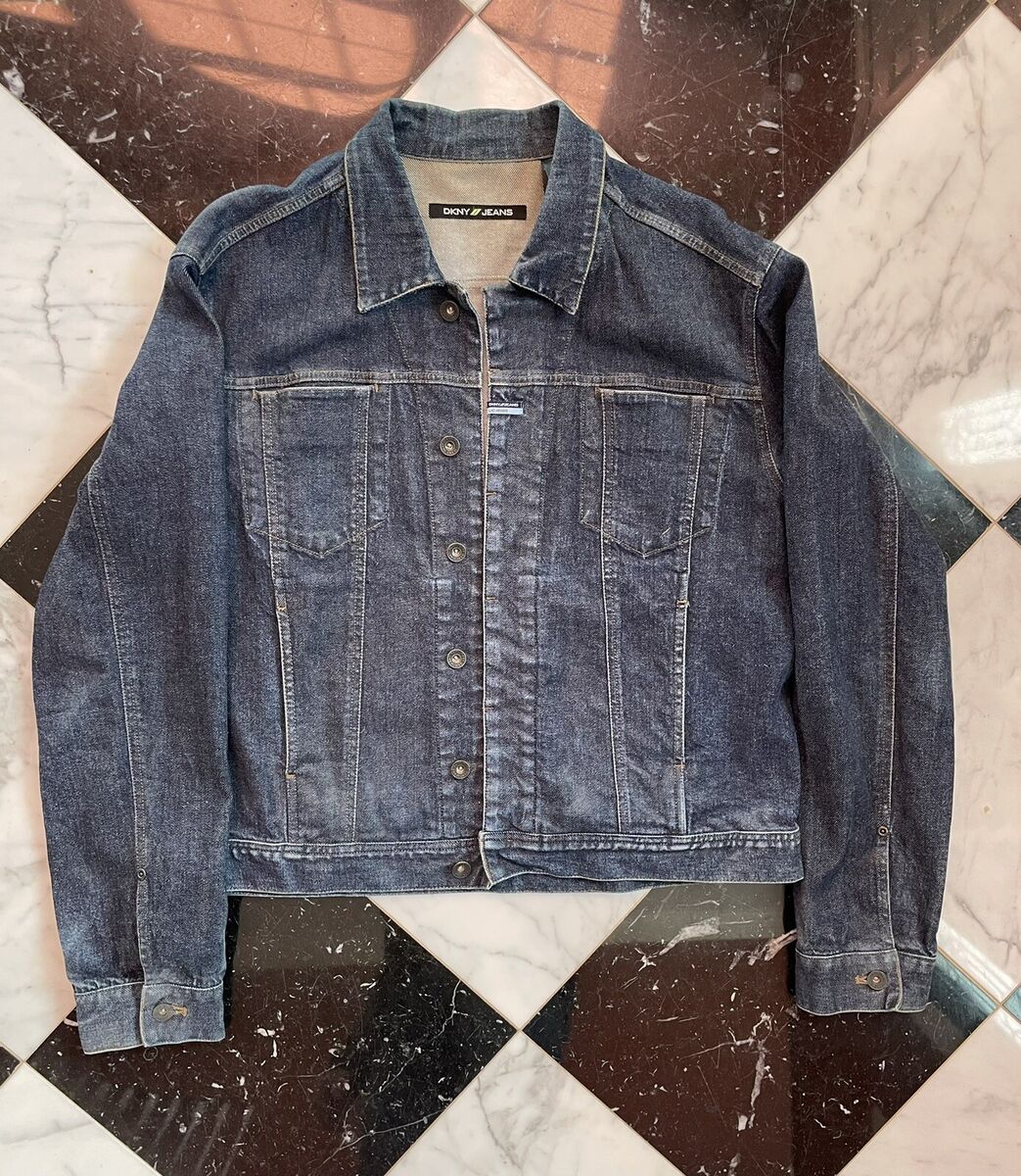 Vintage 90s DKNY Jeans Denim Blue Jeans Jacket NYC HIP HOP RAP
