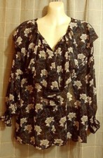 summer floral ruffle blouse