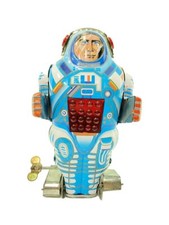Tin Toy Wind-Up Walking Astronaut F/S FEDEX