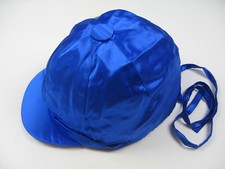 Helmet Cover Cap Cover Satin Blue L With Straps Made In England
