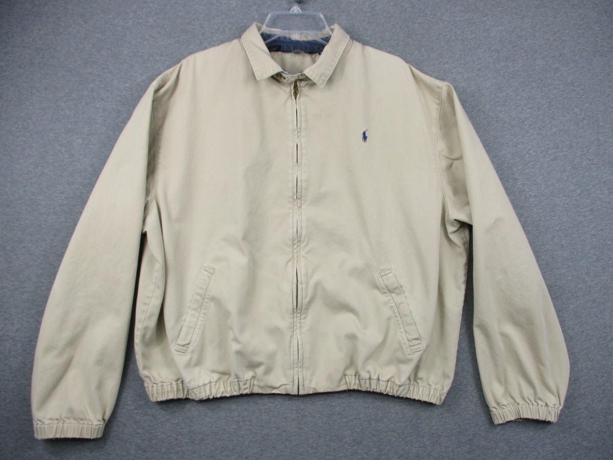 Vintage 80s Polo Ralph Lauren Jacket Men's XL Beige Made in