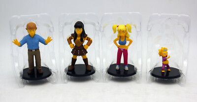 Lot of 4 Simpsons Xena Princess,Britney Spears,Maggie 2'' Figures NECA Wizkids 