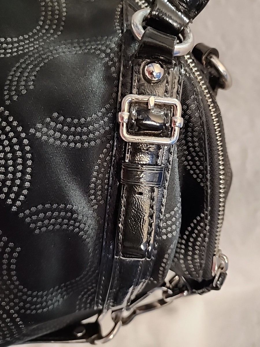 Coach Madison Dotted Op Art Sophia Satchel Shoulder Bag Purse