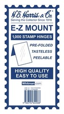 H.E. Harris E-Z MOUNT 1,000 Pack Postage STAMP HINGES Brand NEW!