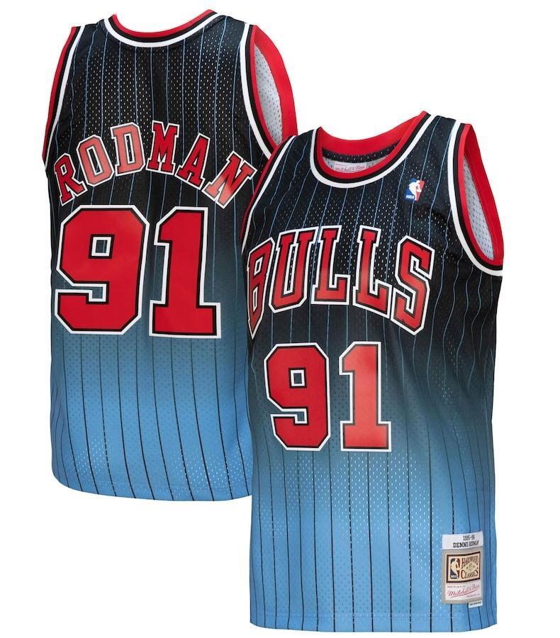 XL Mitchell＆Ness NBA JERSEY BULLS RODMAN MITCHELL AND NESS Rodman White Bulls #91 Swingman Jersey