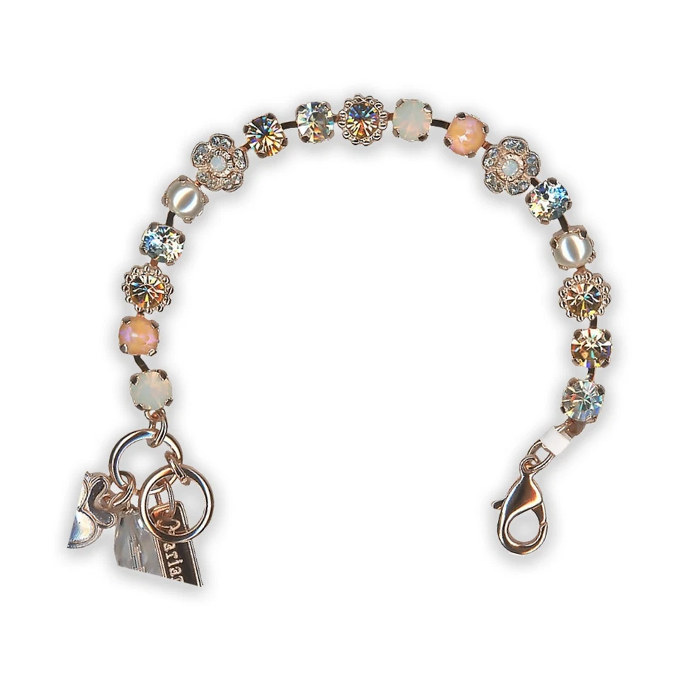 Bracelet by Mariana Botanica Coll. Timeless Pearl and Peach Swarovski Crystals - Image 3 of 4