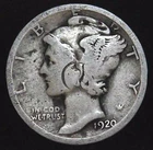 1920-P  10C Mercury Dime 90% Silver 24ols0927