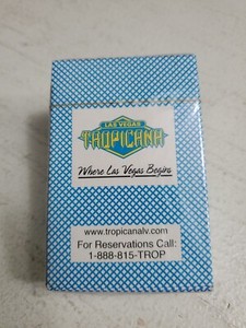 Vintage New & Sealed Tropicana Casino Las Vegas Blue Souvenir Deck Playing Cards