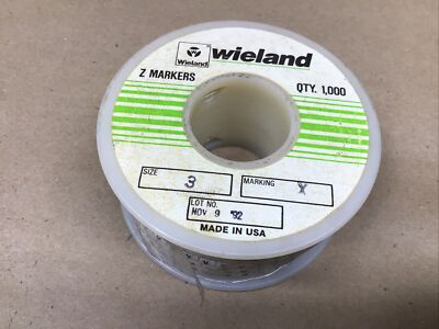 Wieland Size 3 Z Type Letter X Slip On Wire Marker 1000 #08I92
