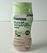 Coppertone Pure  Simple Baby Sunscreen Lotion SPF 50 - 6 FL OZ - Tear Free New