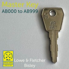 Lowe And Fletcher AB Series Master Key AB000 to AB999 L&F Bisley