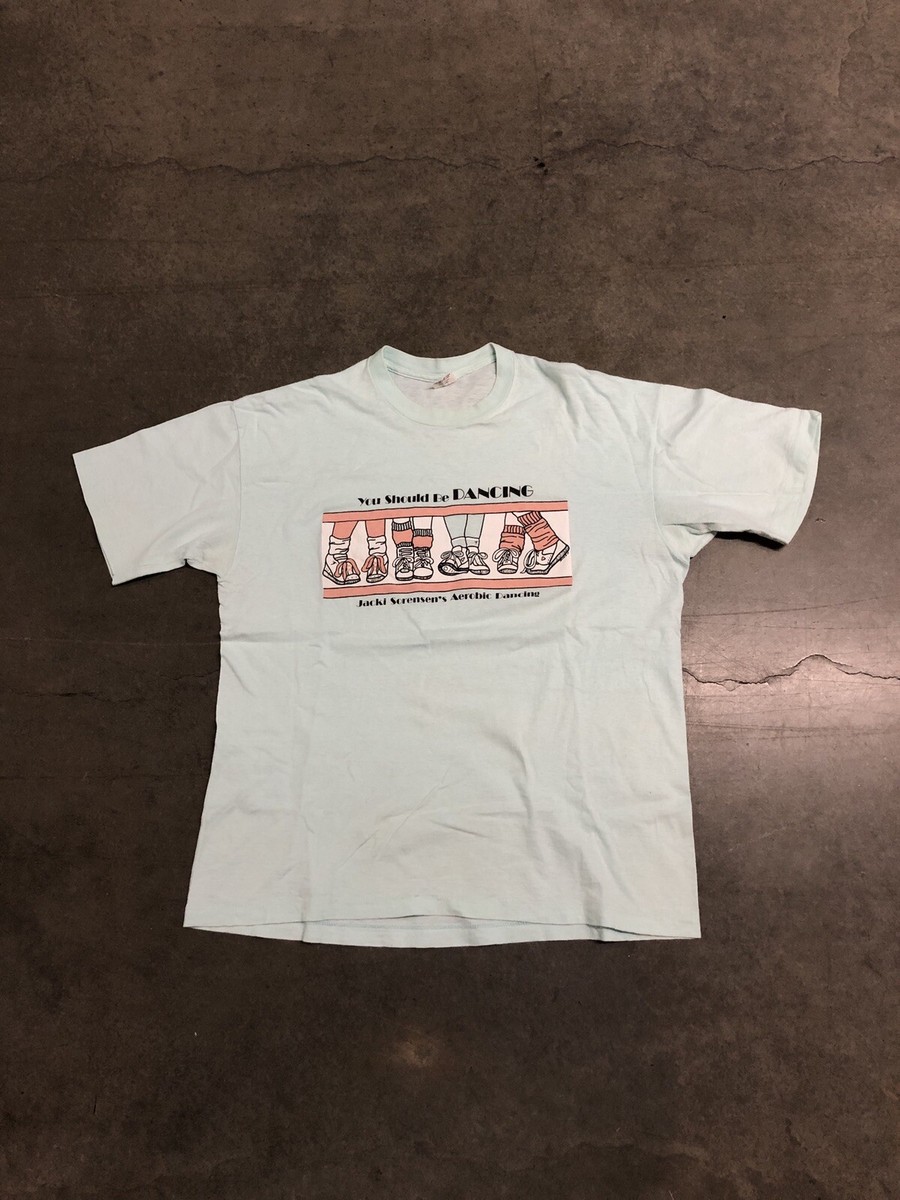 Vintage 80's Jacki Sorensen's Aerobic Dance Graphic T-Shirt XL-L