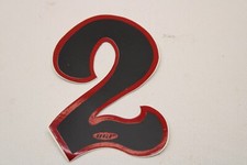 OLD MID SCHOOL BMX NUMBER PLATE STICKER DECAL - 4" - STOCK A - 24