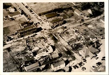 GA269 1954 Original U.P. Photo FIRE GUTS IOWA TOWN IN ZERO COLD DES MOINES BLAZE