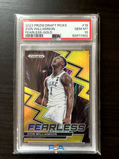 Zion Williamson 2023 Prizm Draft Picks Fearless Gold /10 PSA 10 #18 SSP Duke