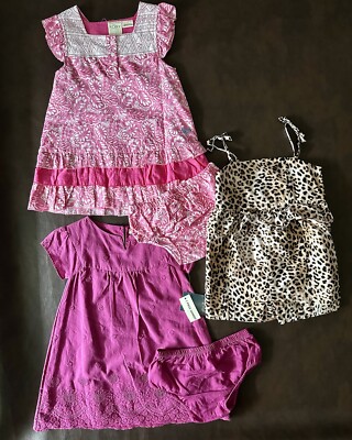 Baby Girl Dress Romper Lot Janie Jack Lucky Brand Roxy SIZE 2T 