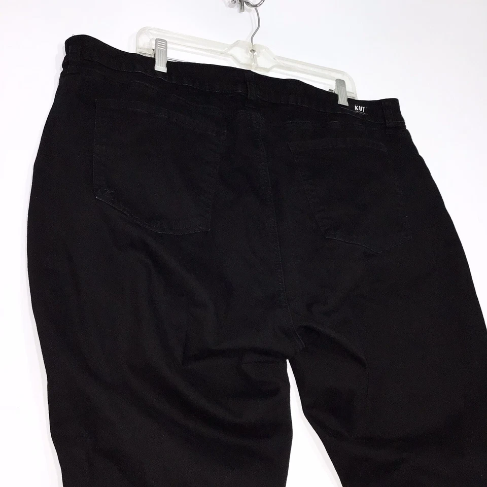 Kut From The Kloth Donna High Rise Ankle Skinny Pants Black Womens Plus Size 24W - Image 4 of 4
