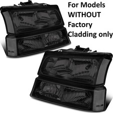 Tinted Headlight 2003-2006 Chevy Silveradoavalanche 1500hd 2500hd 3500 Lh Rh