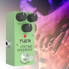 YUER RF-01 Electric Guitar Pedal Vintage Overdrive 9V DC Full Metal Shell