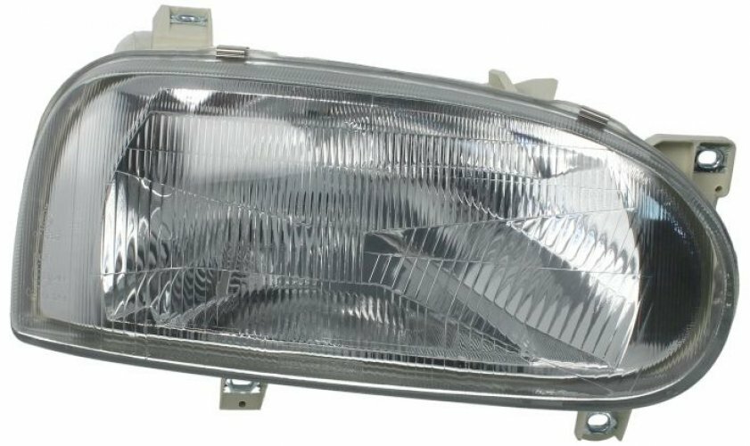 Phare avant droit pour Volkswagen Golf III avec réflecteur chrome haute performance
