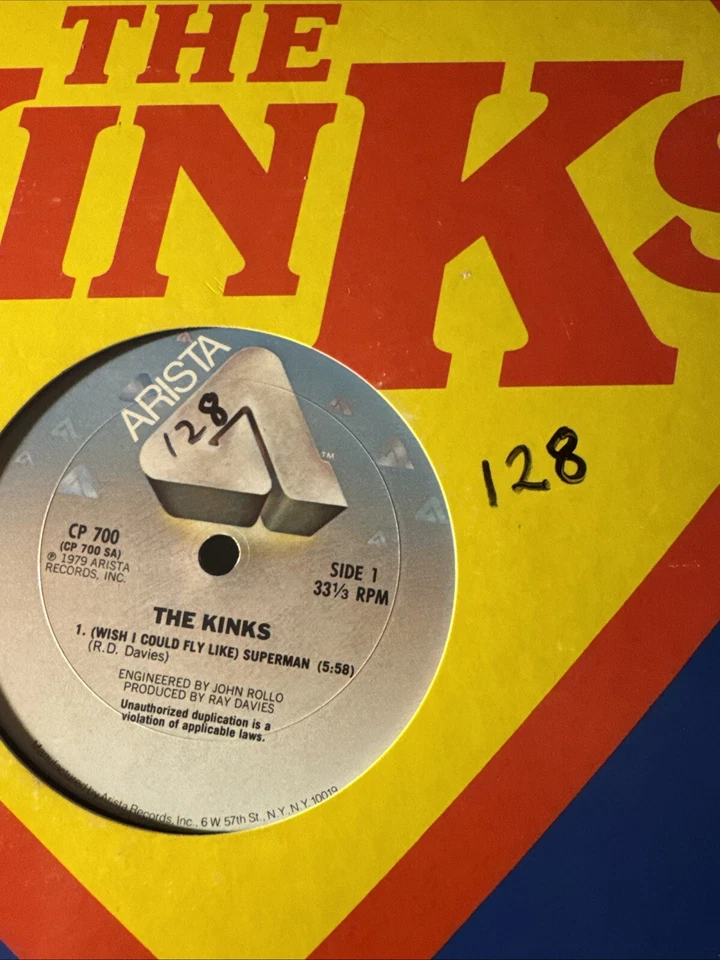 THE KINKS - SUPERMAN/LOW BUDGET 12" Single CP700 Arista Vinyl 1979 - Image 3 of 4