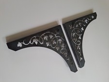 Pair of Pergola Brackets Floral Design Laser Cut & Folded 3mm Thick Mild Steel