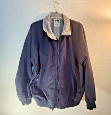 Basix Life Style Navy Blue Thick Men's Bomber Jacket Size XL