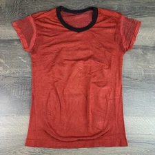 XOSKIN Womens Short Sleeve Red Compression Shirt Form Fit Base Layer Size Large
