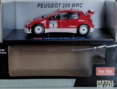 Peugeot 206 WRC Gronholm Vainqueur Rally Finlande 2001 IXO Ref RAM036