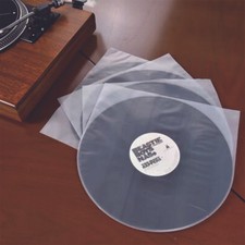 50x Anti Static 12'' LP LD Vinyl Record Covers Inner Sleeves Plastic Clear Cover