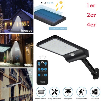 56 led solarleuchte wandleuchte gartenlampe mit bewegungsmelder solarstrahler ebay