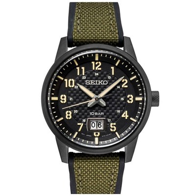 Seiko Neo Military Conceptual SUR325P1 SUR325 SUR325P Green Nylon Rubber  Watch | eBay