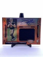 2023 Certified Freshman Fabric Mirror Signatures Orange Jake Haener RC Auto /249