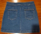 LOFT BLUE DENIM MINI SKIRT WOMEN'S 12 JEAN - FULL BUTTON FRONT - PRE-OWNED — photo 2