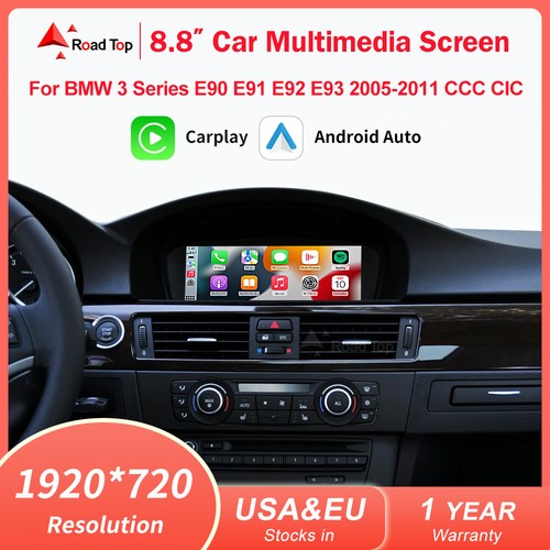 Carplay Android Auto Linux Touch Screen For BMW 3 Series E90 E91 E92 E93 2005-11 - Afbeelding 1 van 10