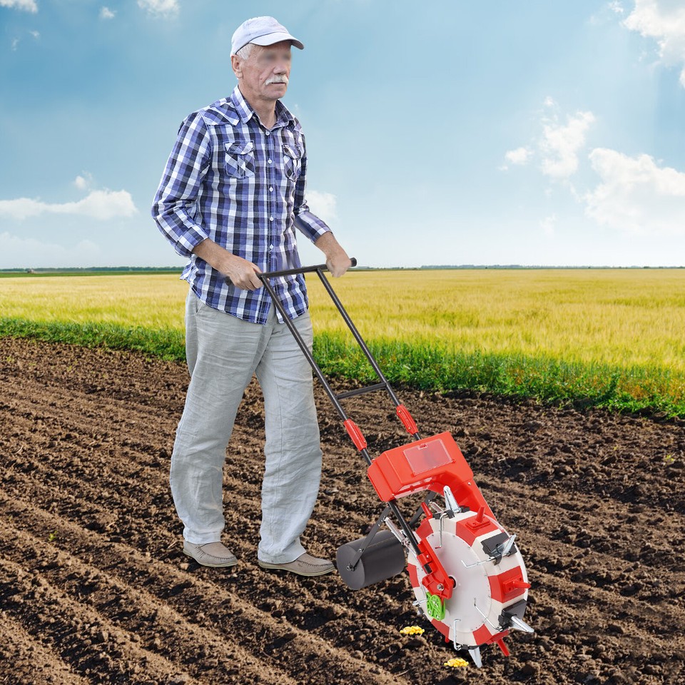 Precision Manual Seeder Garden Seed Planter Spreader HandPush Roller