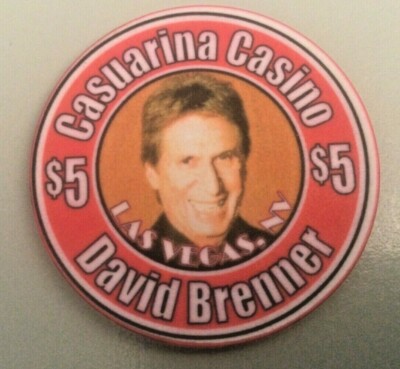 Casuarina $5 Casino Las Vegas*  David Brenner Poker, Roulette, Blackjack Vintage
