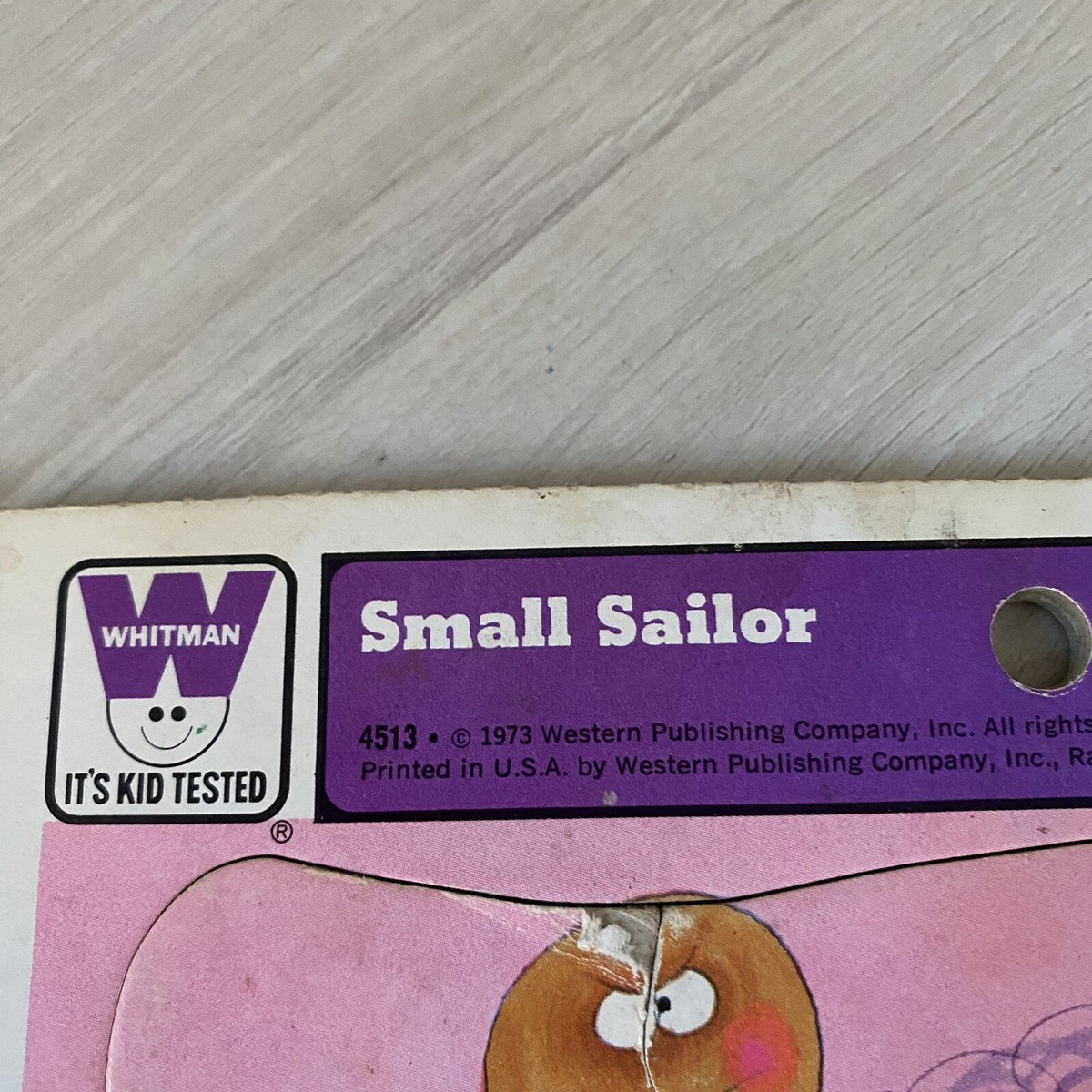 Lot of Two Whitman Vintage Frame Tray Puzzles 1973 Small Sailor