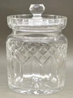 Vintage Waterford Crystal Lismore Biscuit Barrel Cookie Jar with Lid 7" - EUC