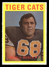 1972 OPC O PEE CHEE CFL #7 ANGELO MOSCA NM TIGER CATS FOOTBALL NOTRE DAME Univ
