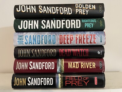 John Sandford 6 Book Lot Hardcover Dead Watch Prey Mad River Deep Freeze