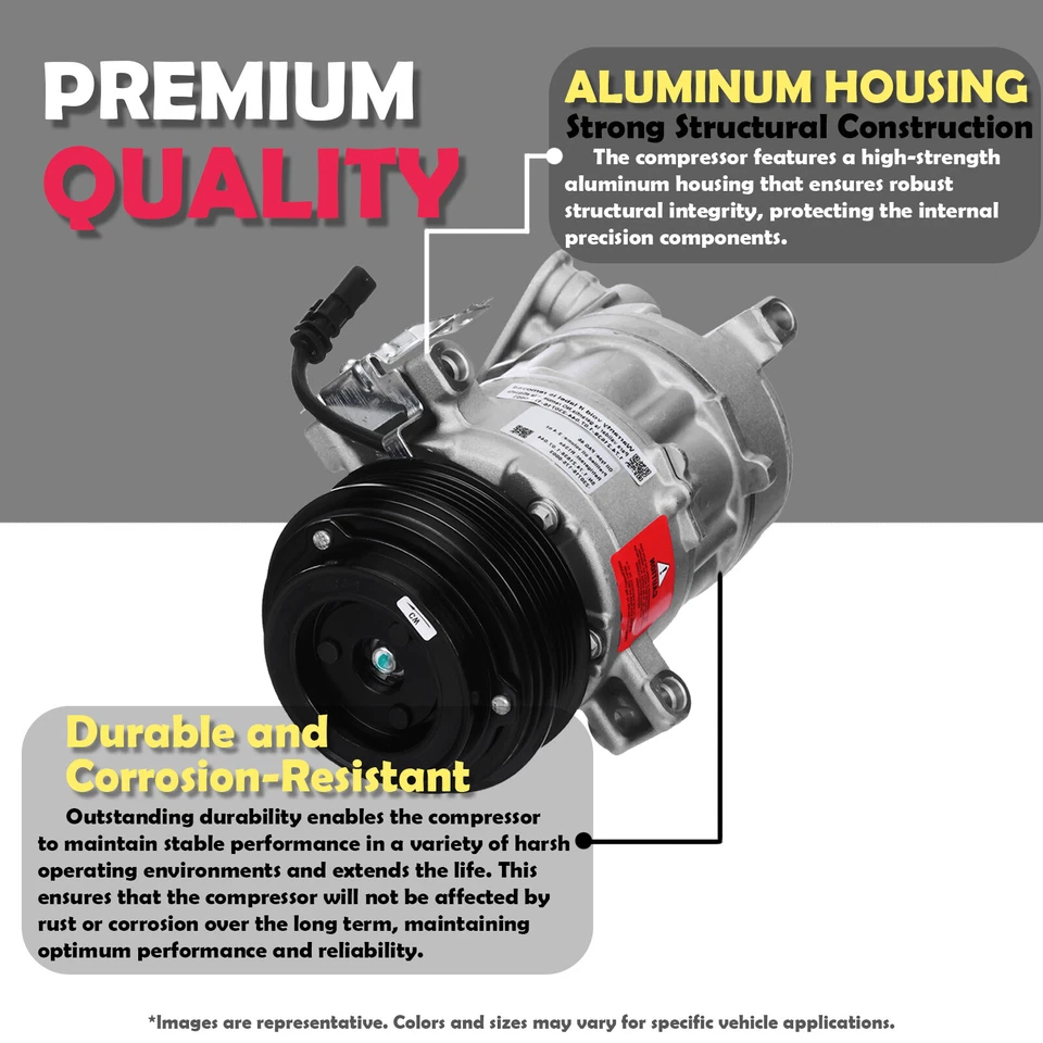 AC A/C Compressor w/Clutch for 1993 Chevrolet Cavalier 1992-1993 Pontiac Sunbird - Изображение 3 из 4