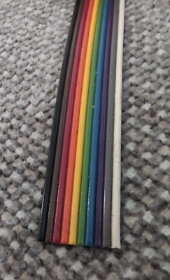 14  Rainbow Flat Wire 10 Pin NOS Hippee IDE Console Game Repair