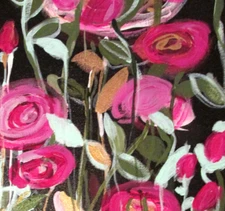 New Medium Original Fine Art Abstract Painting Roses Floral Acrylic OOAK