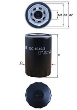 Ölfilter MAHLE OC 1049/2 Anschraubfilter 76mm für PORSCHE 911 991 Speedster 992