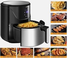 LLIVEKIT 5L Large Air Fryer, Family Size Hot Air Fryer 1400W Digital Touchscreen